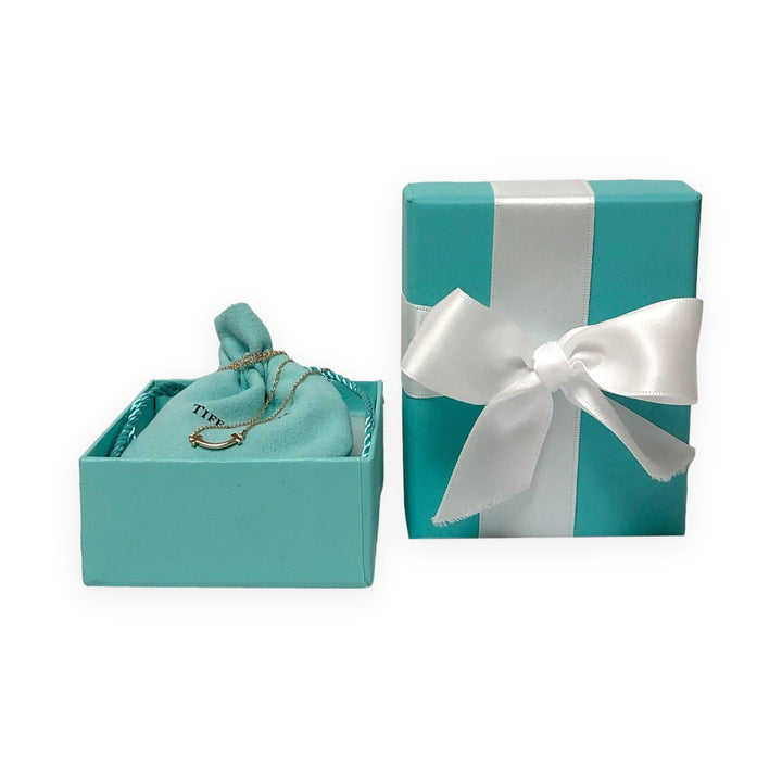 Tiffany & Co. T Smile Mini Pendant Necklace, 18K Rose Gold