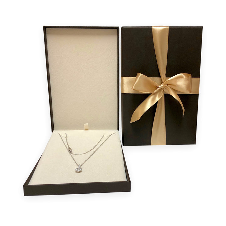 Mill-grain Circle Bezel Halo 18K White Gold Diamond 0.39 cts Total Pendant Necklace 18" Long