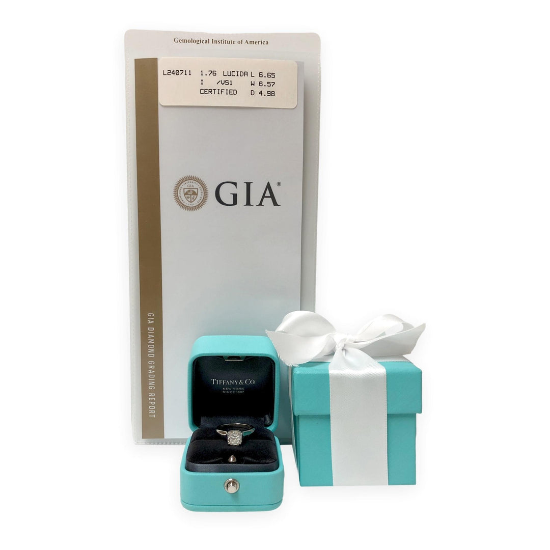 Tiffany & Co. Lucida 1.76ct I VS1 Diamond Platinum Engagement Ring