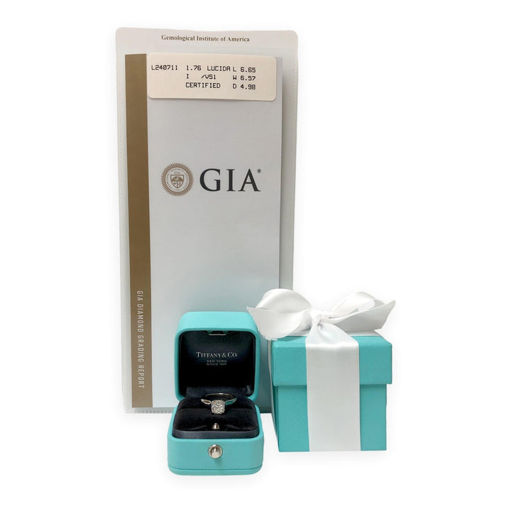 Tiffany & Co. Lucida 1.76ct I VS1 Diamond Platinum Engagement Ring