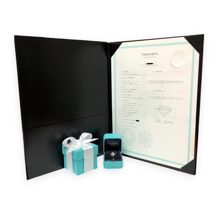 Tiffany & Co. Platinum 1.15 Cts Center Round Legacy Diamond Engagement Ring