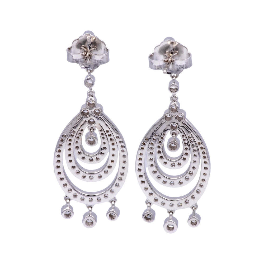 Kwiat 18K White Gold Chandelier Diamond Drop Earrings — 3.00ct F-G/VVS