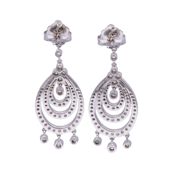 Kwiat 18K White Gold Chandelier Diamond Drop Earrings — 3.00ct F-G/VVS