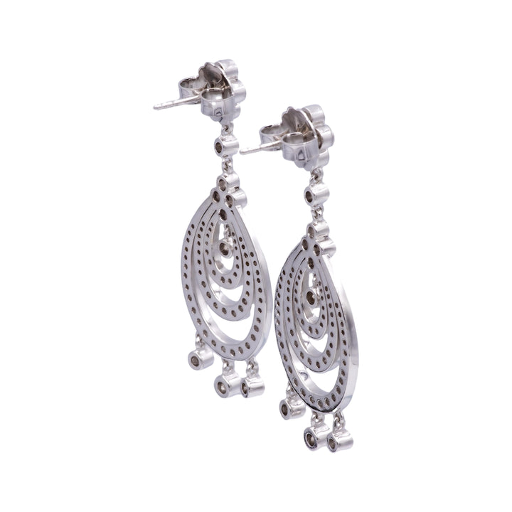 Kwiat 18K White Gold Chandelier Diamond Drop Earrings — 3.00ct F-G/VVS