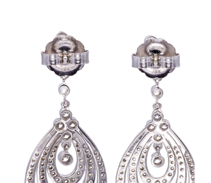 Kwiat 18K White Gold Chandelier Diamond Drop Earrings — 3.00ct F-G/VVS