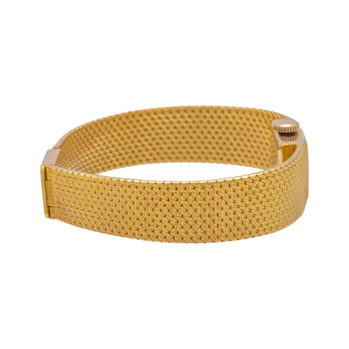 Tiffany & Co. Vintage 18K Yellow Gold Square Watch with Weave Bracelet- 1960's