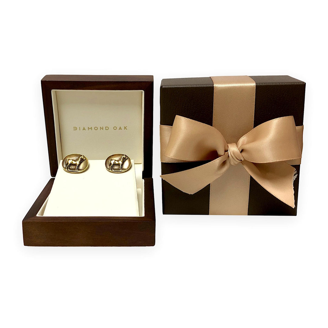 Antique Tiffany & Co. 14K Gold Equine Horse Relief Cufflinks, Circa 1910