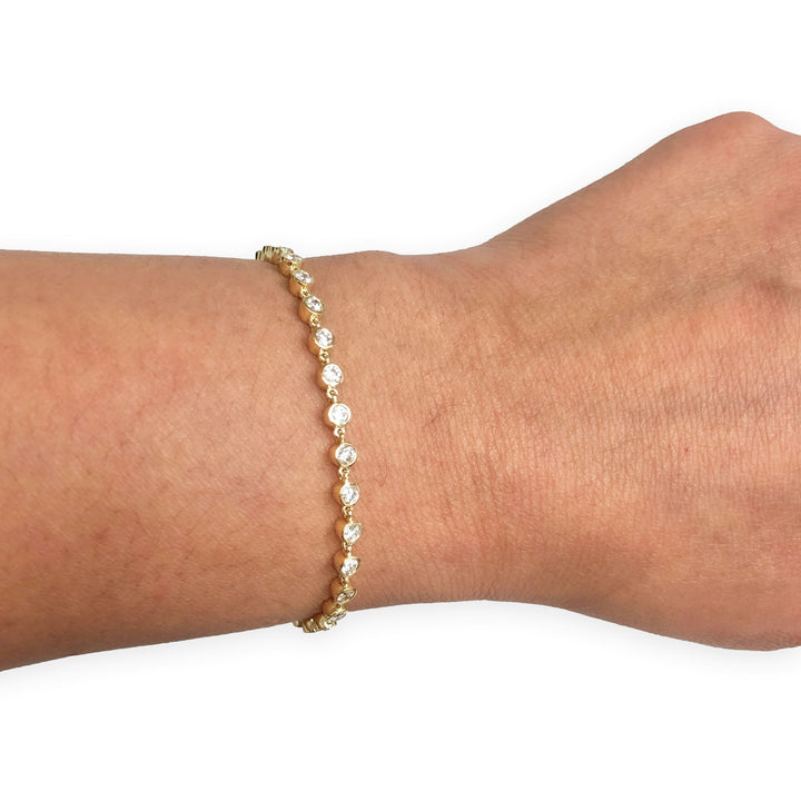 Single-Link Bezel Diamond Tennis Bracelet 2.25ct & 3.50ct - Made to Order