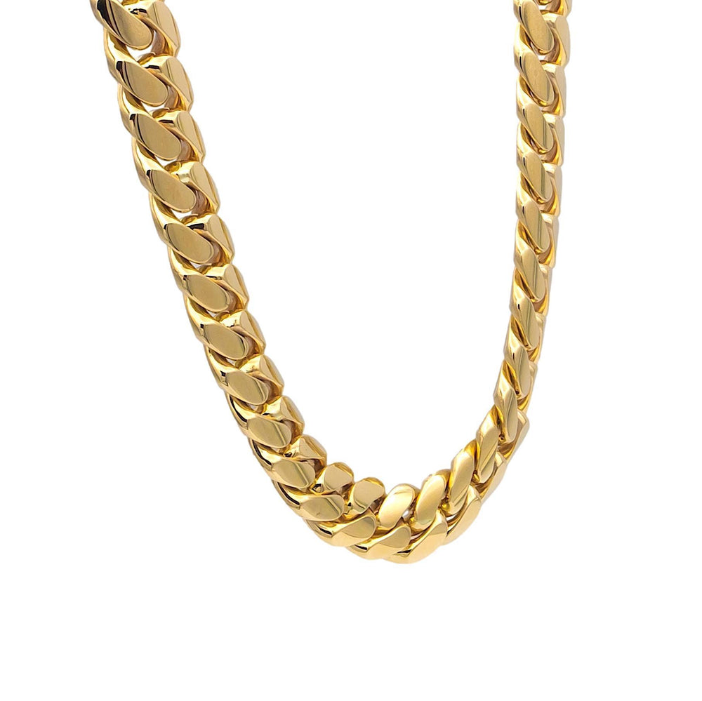 16mm VIP Miami Cuban Link 14K Solid Gold Necklace 498 grams 28.5 In.