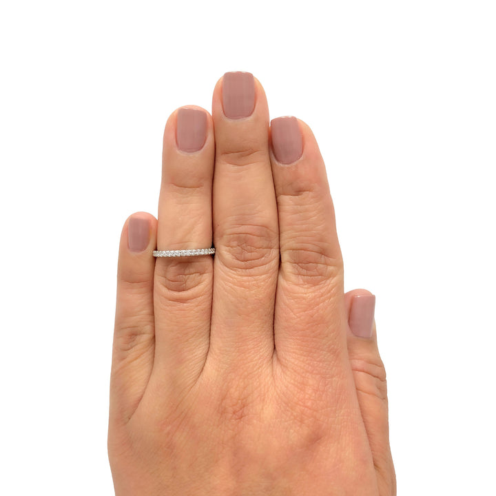 Tiffany and Co. Platinum Soleste Full Circle Round Diamond Band Size 5