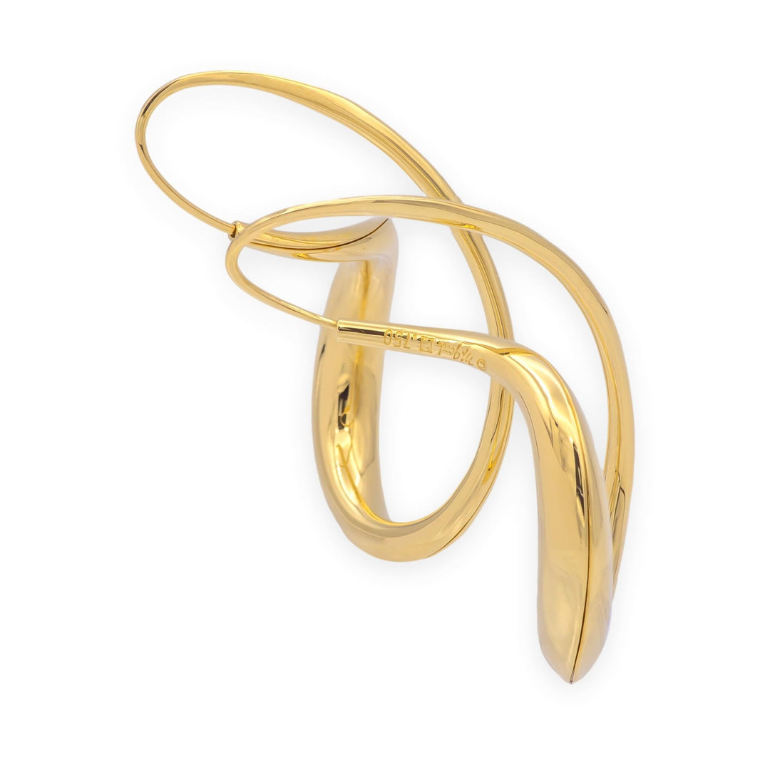 Michael Good 18K Yellow Gold Open Figure 8 Earrings — Medium