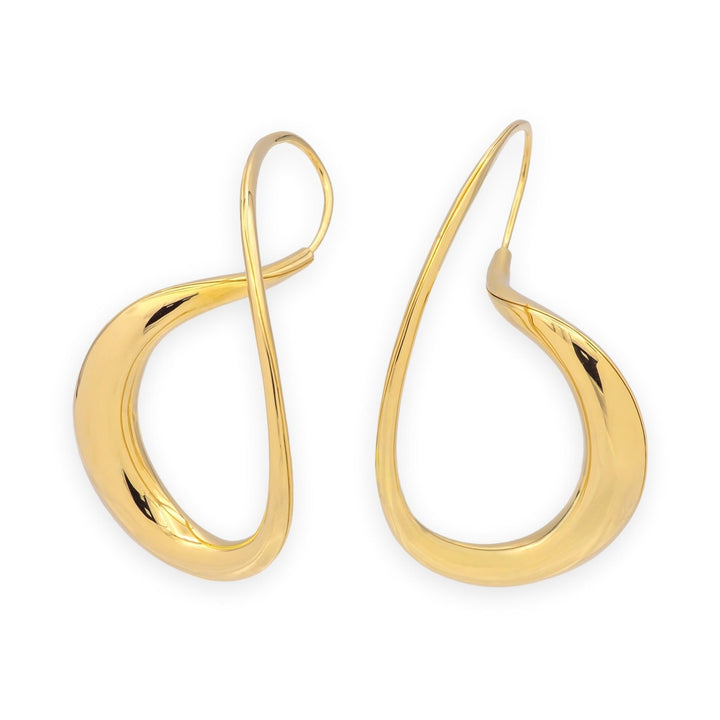 Michael Good 18K Yellow Gold Open Figure 8 Earrings — Medium