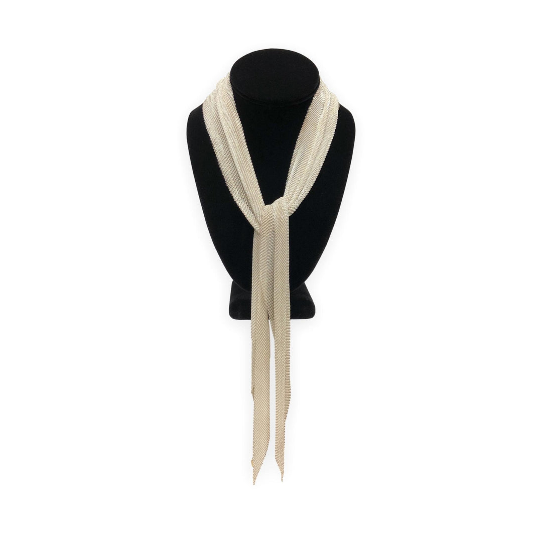 Tiffany & Co. Elsa Peretti Sterling Silver Mesh Tie Scarf Necklace 41.5" Large