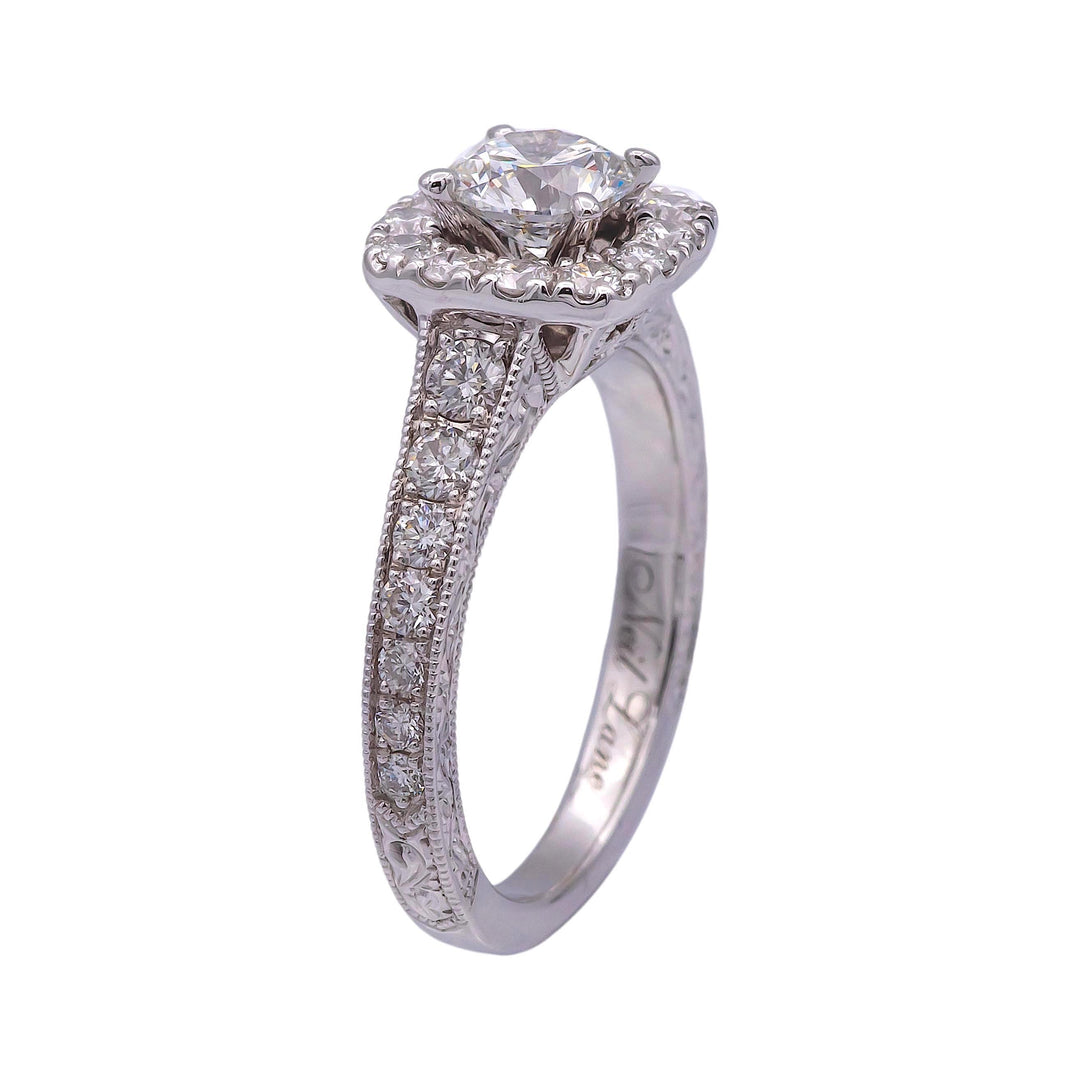 Neil Lane Halo Engagement Ring With Diamond Band Purchase Neil
