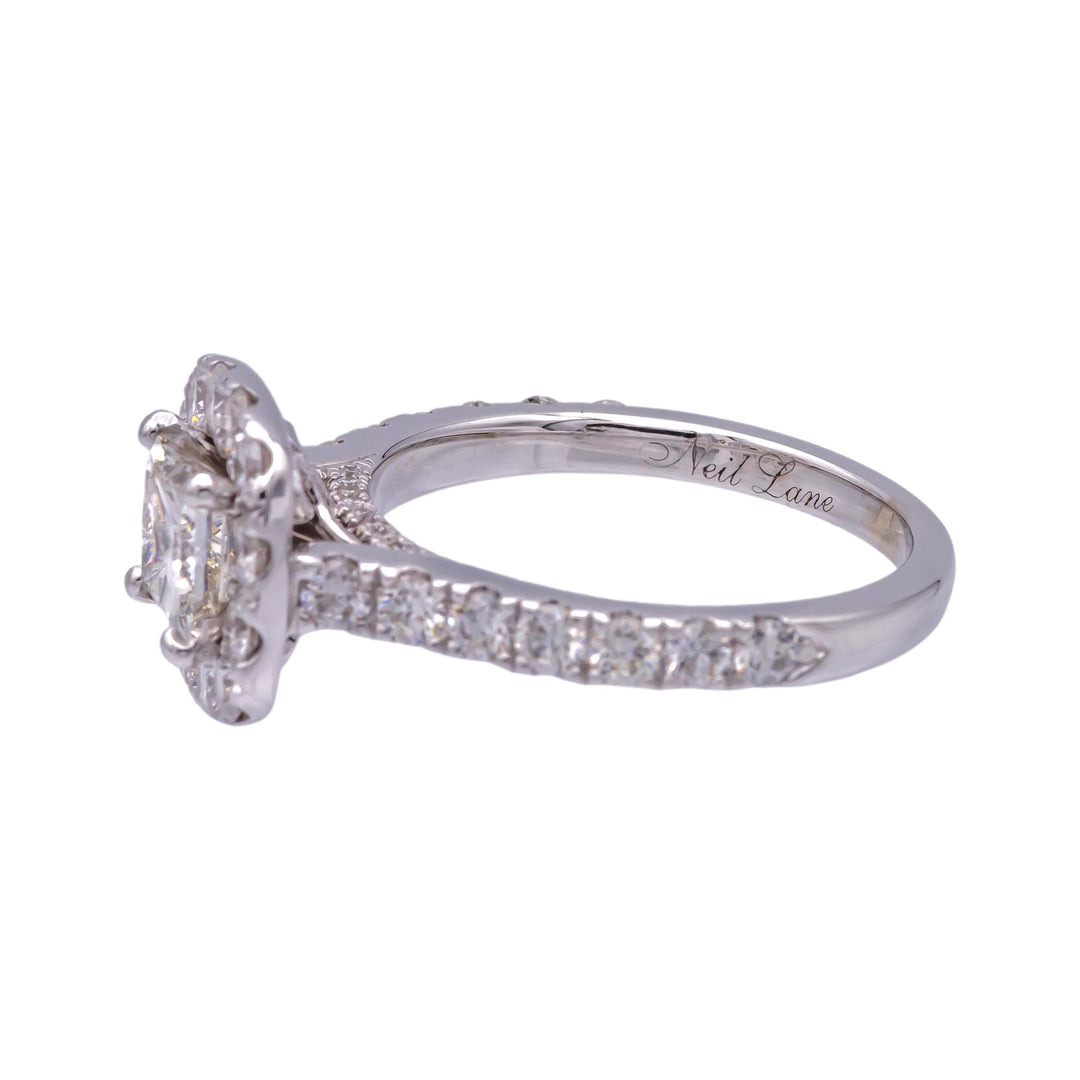 Neil Lane 14K White Gold Cluster 2.13 ct. TW Round Diamond Engagement Ring