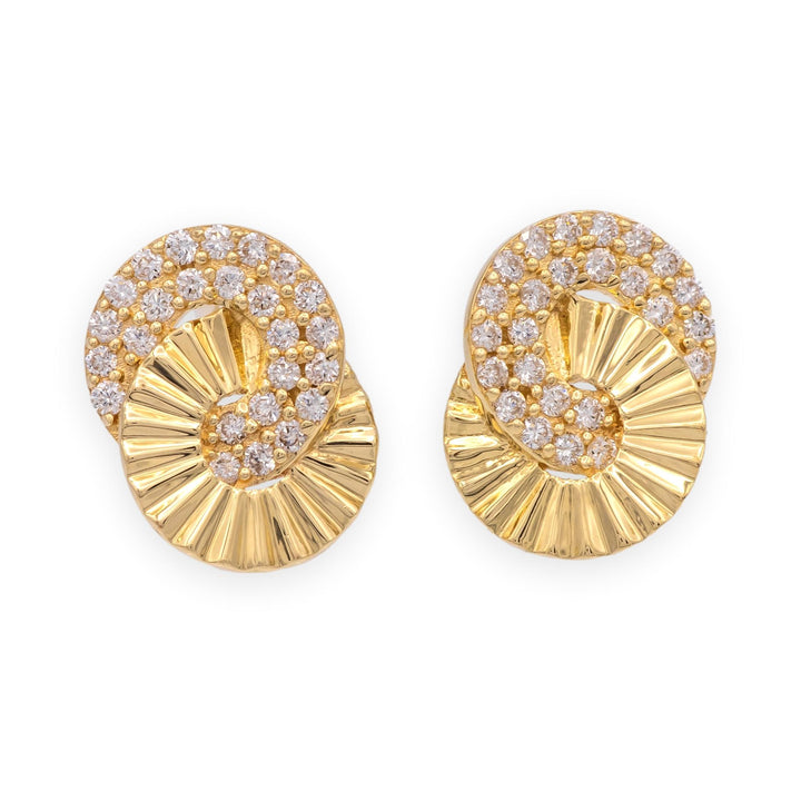 Phillips House 14K Yellow Gold Mini Aura Interlocking Stud Earrings