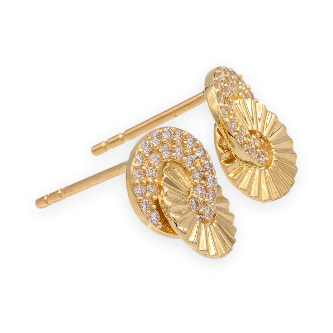 Phillips House 14K Yellow Gold Mini Aura Interlocking Stud Earrings