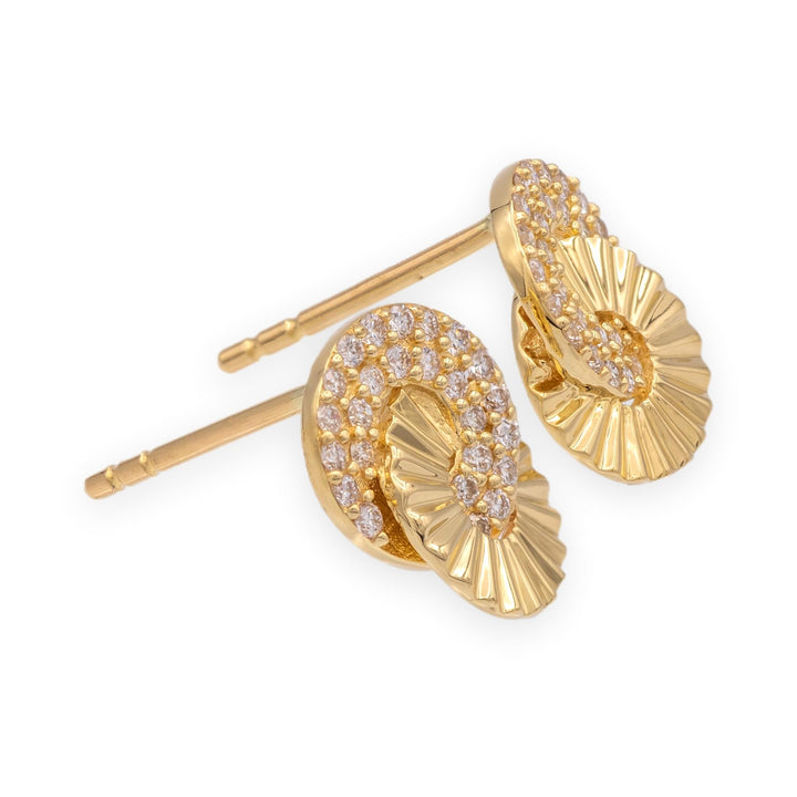 Phillips House 14K Yellow Gold Mini Aura Interlocking Stud Earrings