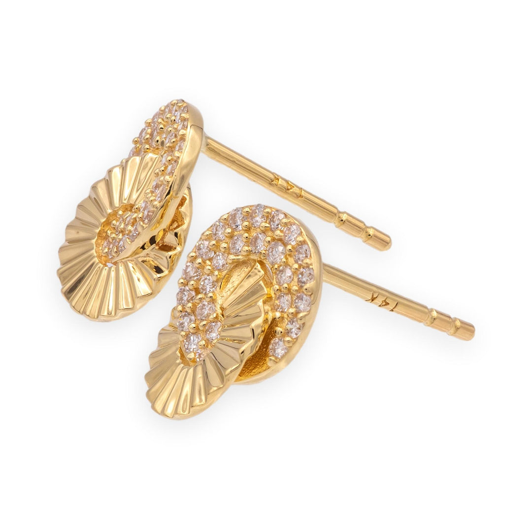 Phillips House 14K Yellow Gold Mini Aura Interlocking Stud Earrings