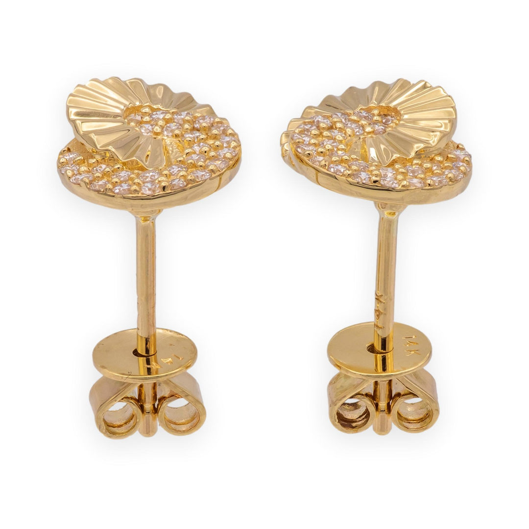Phillips House 14K Yellow Gold Mini Aura Interlocking Stud Earrings