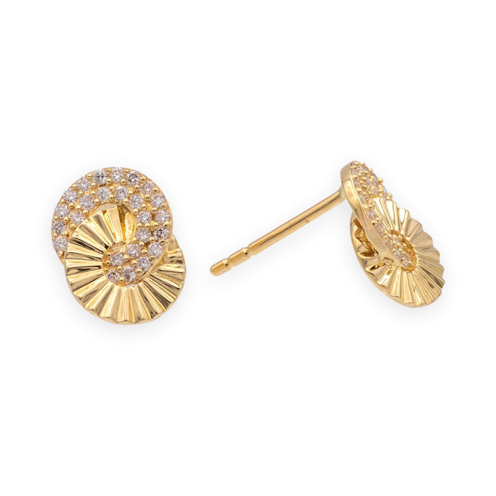 Phillips House 14K Yellow Gold Mini Aura Interlocking Stud Earrings