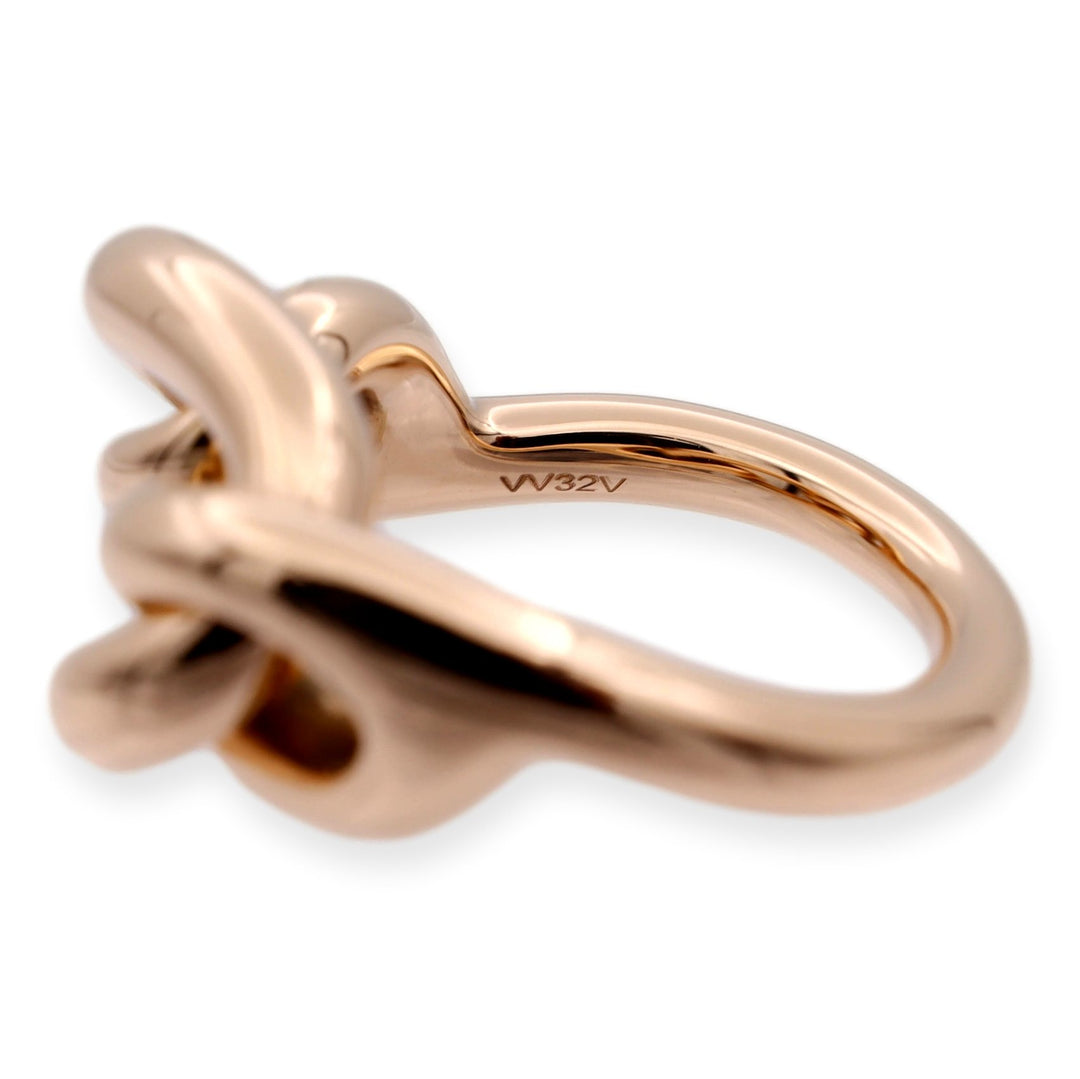 Pomellato 18k Rose Gold Iconica Tango Large Chain Link Ring Size 53