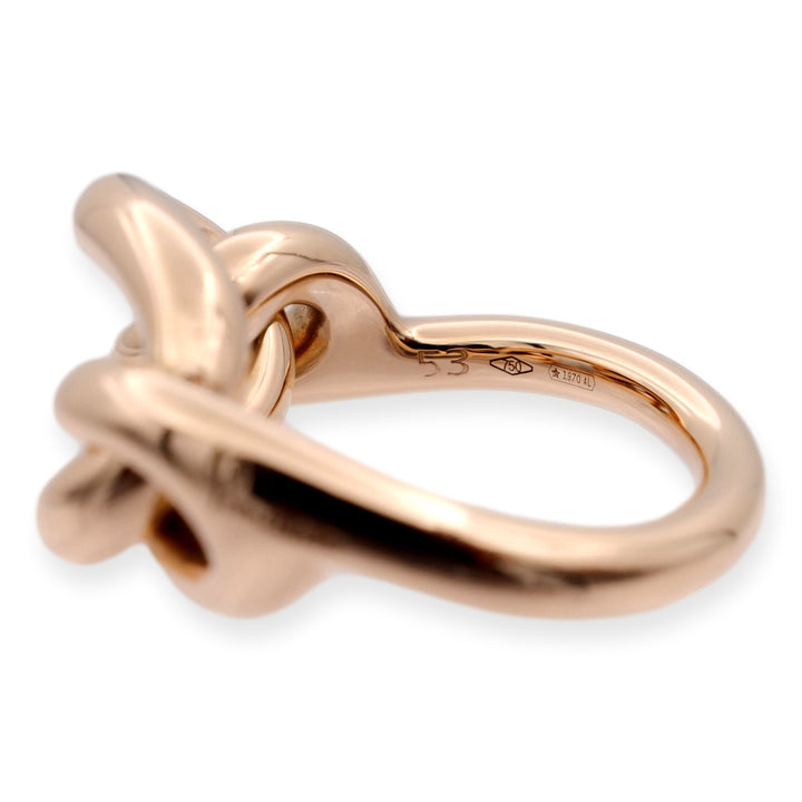 Pomellato 18k Rose Gold Iconica Tango Large Chain Link Ring Size 53