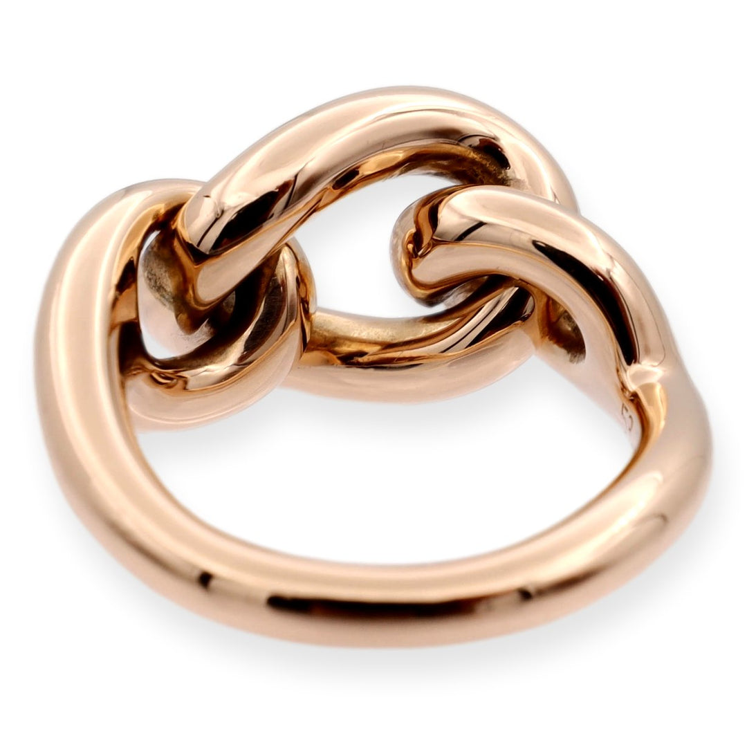 Pomellato 18k Rose Gold Iconica Tango Large Chain Link Ring Size 53