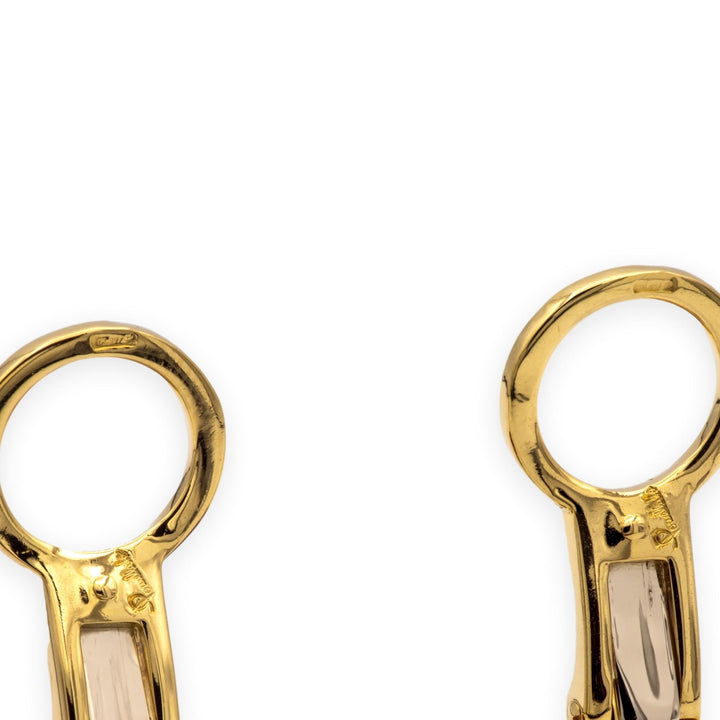 Vintage Pomellato Capri Cabochon Garnet Earrings, 18K Yellow Gold