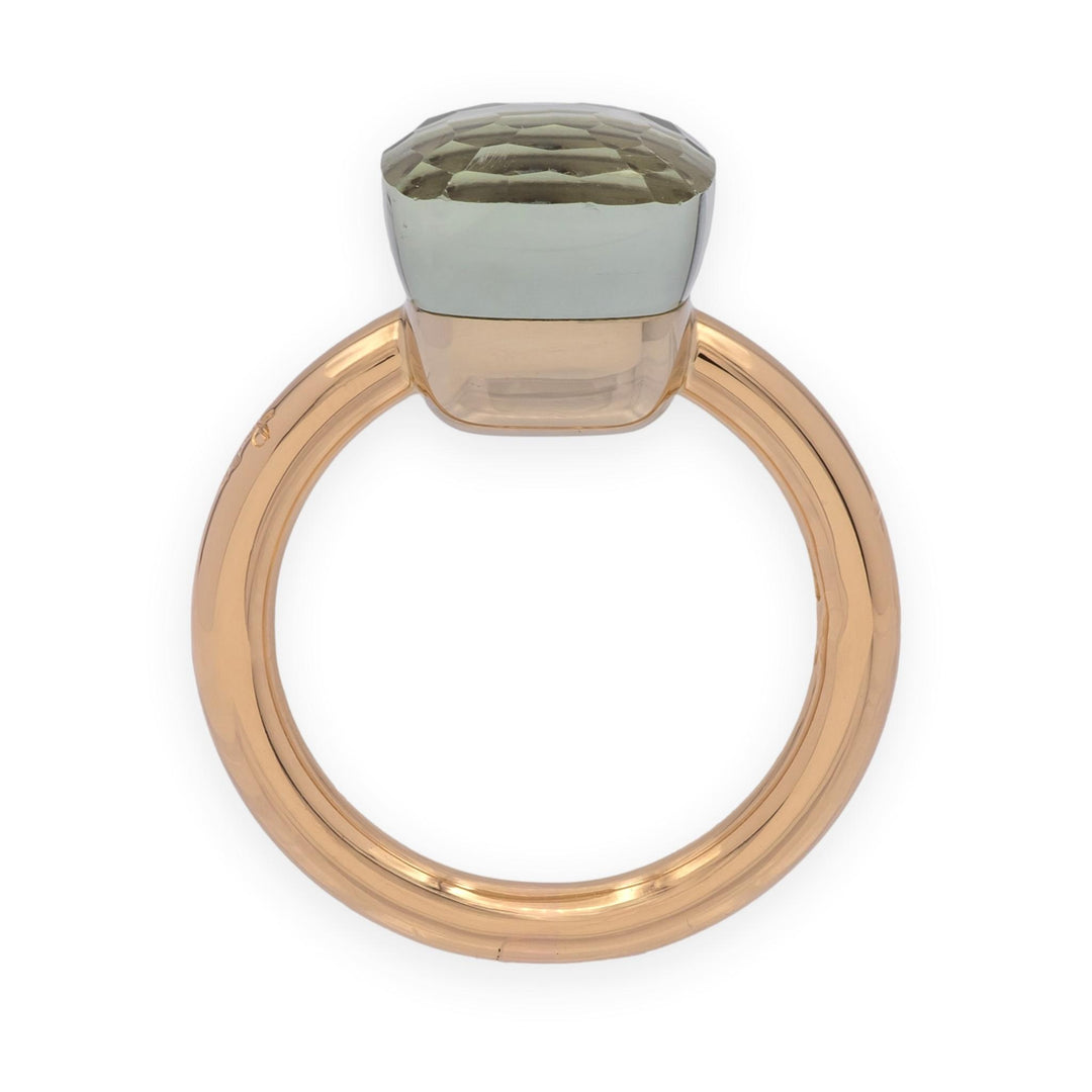 Pomellato Prasiolite Nudo Classic Ring in 18 K Rose Gold -  Size 5.25 10.4mm