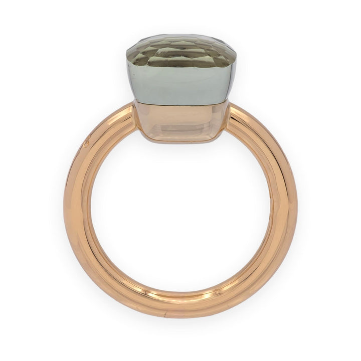 Pomellato Prasiolite Nudo Classic Ring in 18 K Rose Gold -  Size 5.25 10.4mm