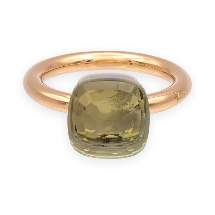 Pomellato Prasiolite Nudo Classic Ring in 18 K Rose Gold -  Size 5.25 10.4mm