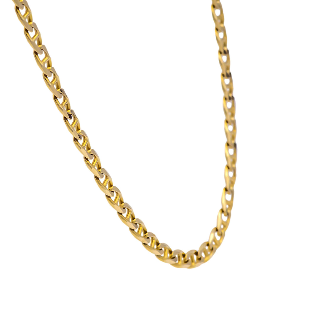 Pre-Owned 14K Yellow Gold Mariner Chain Necklace 22" Long 3mm