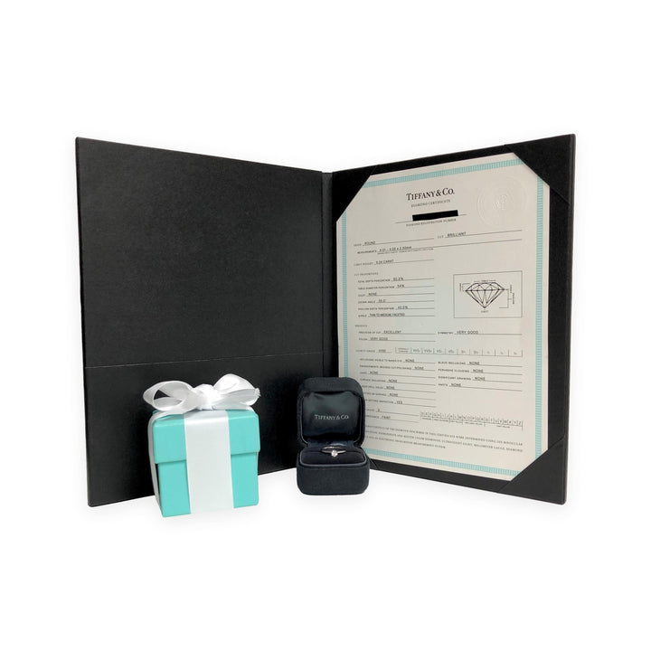 Tiffany & Co. Platinum .24 ct D VVS2 Diamond Solitaire Engagement Ring