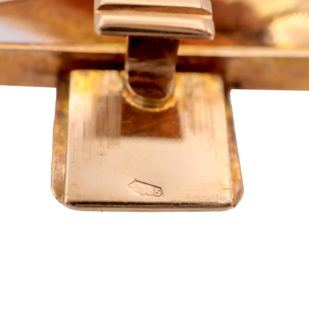 Retro 1940's 14K Rose Gold Bracelet 7.25" Long