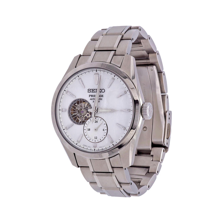 Seiko Presage SPB415 Automatic Watch with Open-Heart Design and Sub-Dial