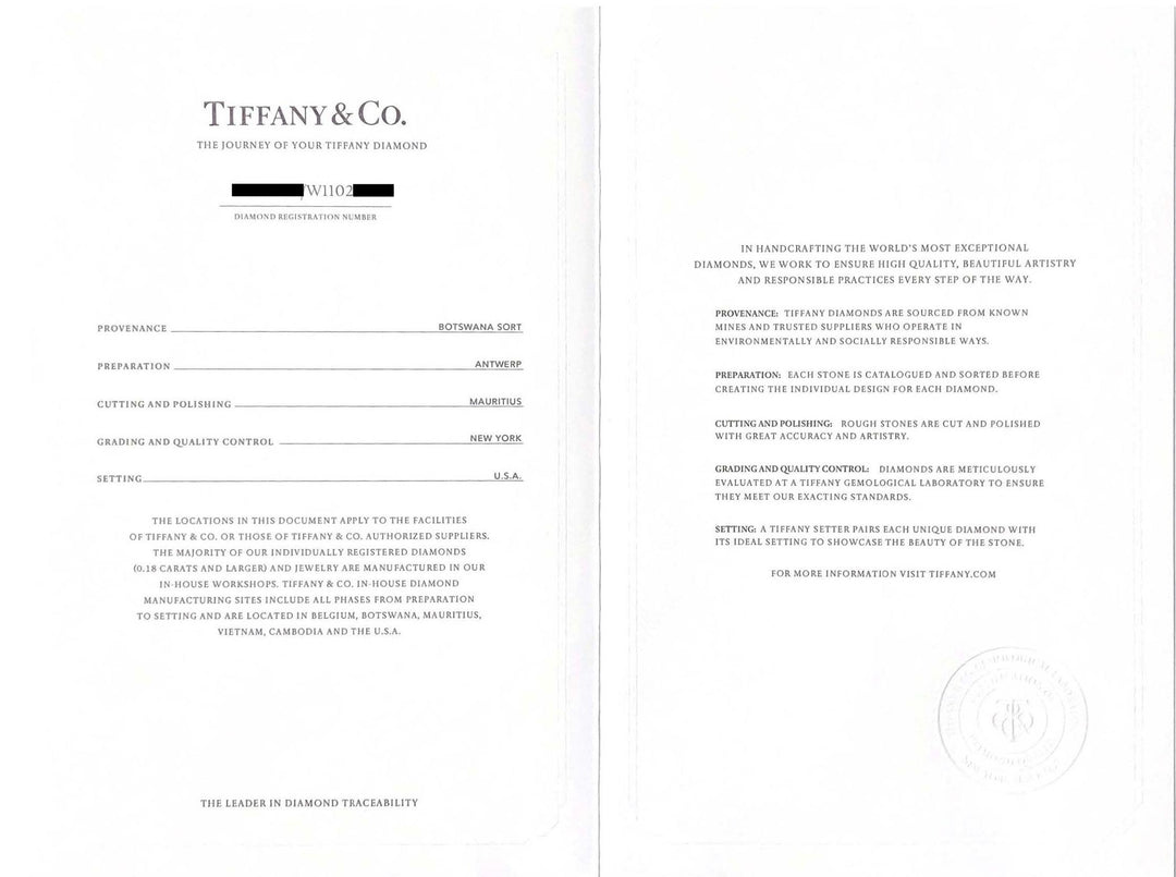Tiffany & Co. Platinum Round 0.40Cts TW H VS1-VS2 Diamond Stud Earrings w/papers