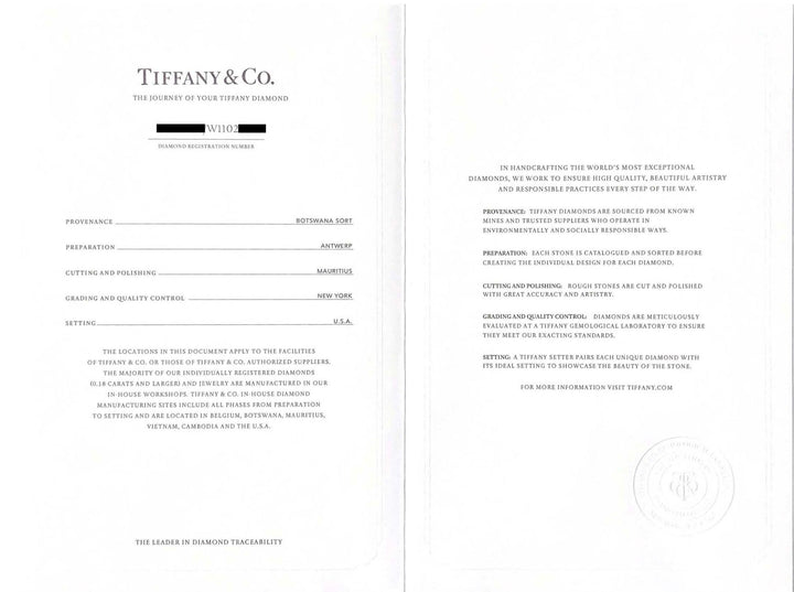 Tiffany & Co. Platinum Round 0.40Cts TW H VS1-VS2 Diamond Stud Earrings w/papers