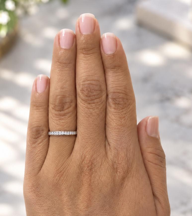 Tiffany & Co. Plat Full Circle 2.6mm Channel-Set Diamond Eternity Band Ring 5.25