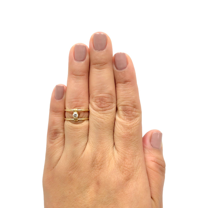 Vintage Tiffany & Co. 18K Reversible Elsa Peretti Ring Diamond Sapphire Size 6.5