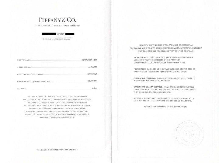 Tiffany & Co. Platinum Round 0.40Cts TW H VS1-VS2 Diamond Stud Earrings w/papers