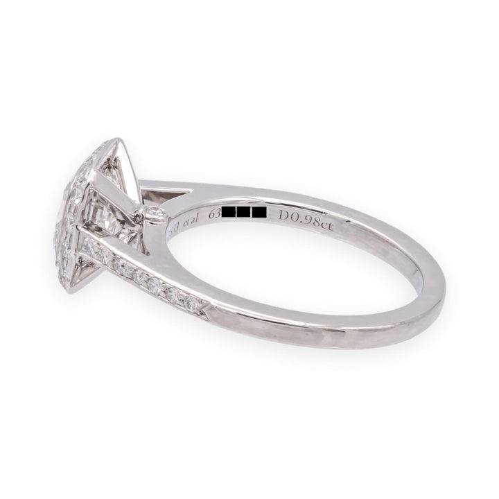 TIffany & Co. Platinum Legacy .98ct Center Cushion Diamond Engagement Ring