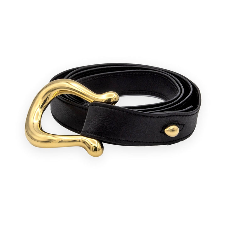 Tiffany & Co. Elsa Peretti Vintage Equestrian Horseshoe 18K Y Gold Buckle Belt