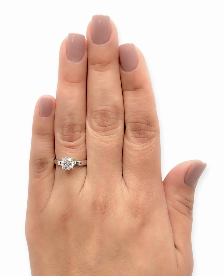 Tiffany & Co 1.10 Ct Platinum Harmony Solitaire Diamond Engagement Ring H VS1