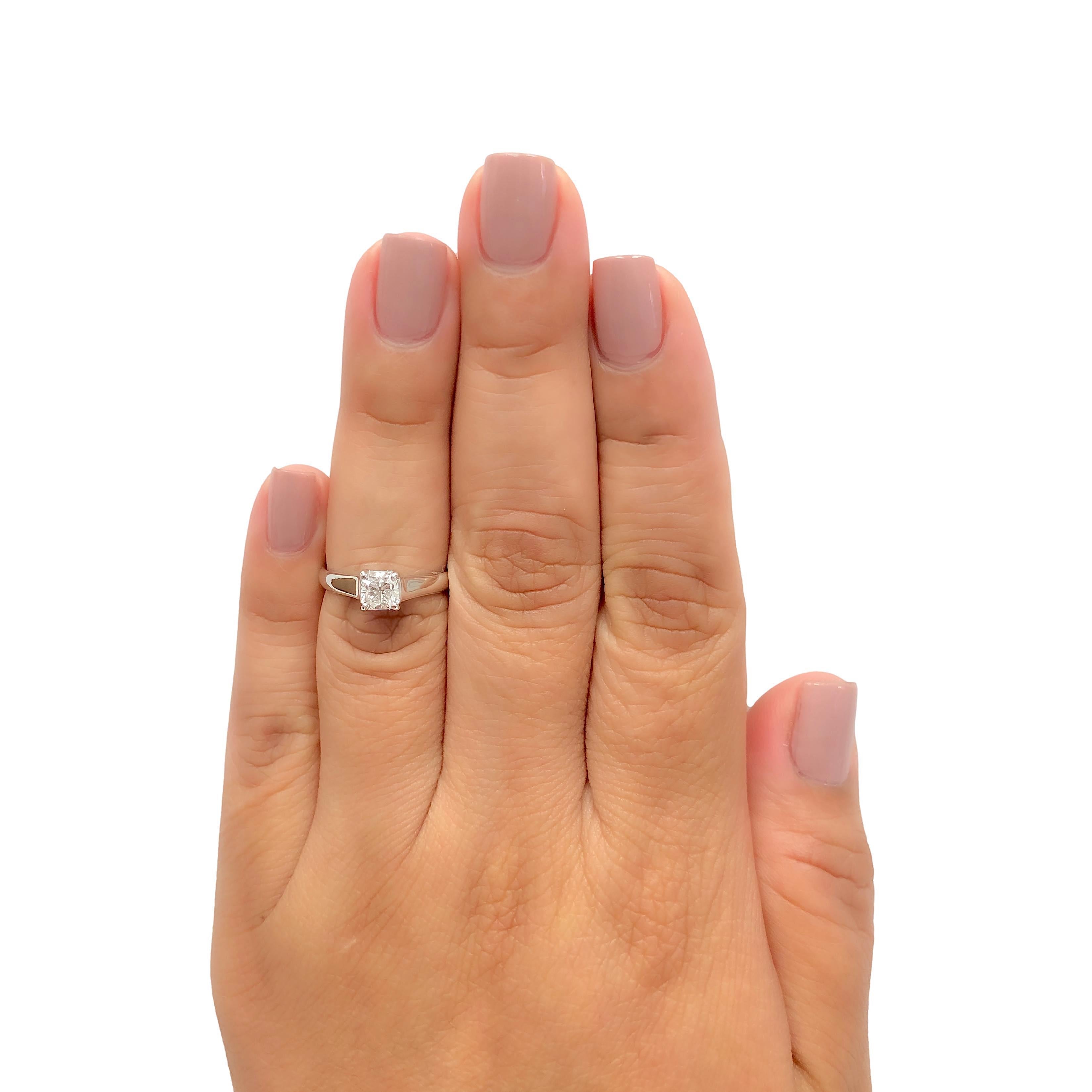 Tiffany Co. Lucida Diamond Engagement Ring .60ct H VVS2 in Platinum The Diamond Oak