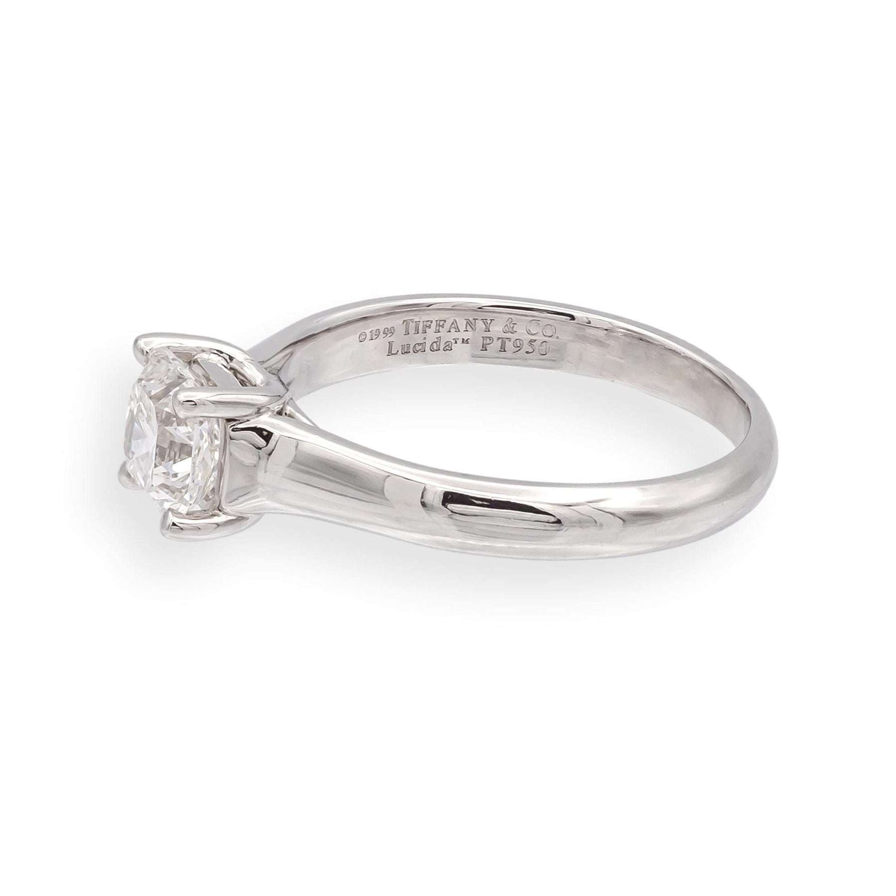 Tiffany & Co. Lucida Diamond Engagement Ring .87ct EVS2 in