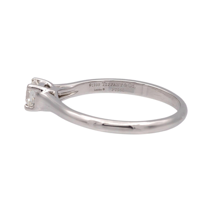 Tiffany & Co. Platinum Lucida Cut Diamond Engagement Ring .32ct. I VS2