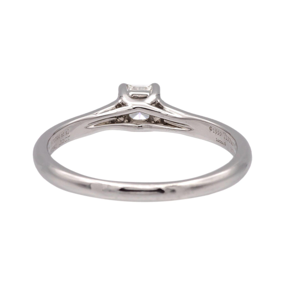 Tiffany & Co. Platinum Lucida Cut Diamond Engagement Ring .32ct. I VS2