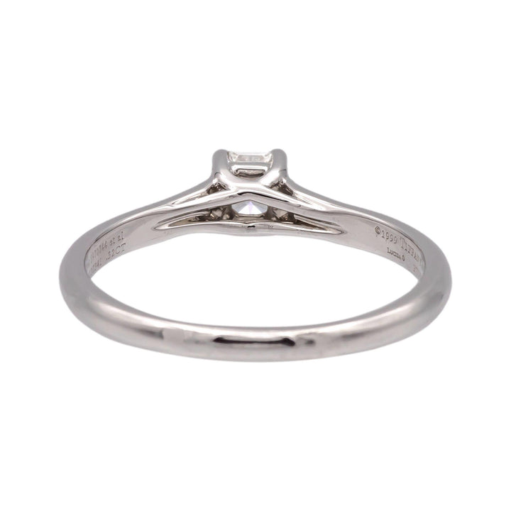 Tiffany & Co. Platinum Lucida Cut Diamond Engagement Ring .32ct. I VS2