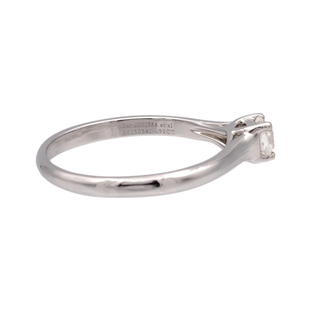Tiffany & Co. Platinum Lucida Cut Diamond Engagement Ring .32ct. I VS2